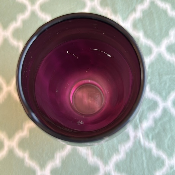 Vintage Turkish Monna glass Black and copper red umber Gradient Vase - Picture 3 of 8